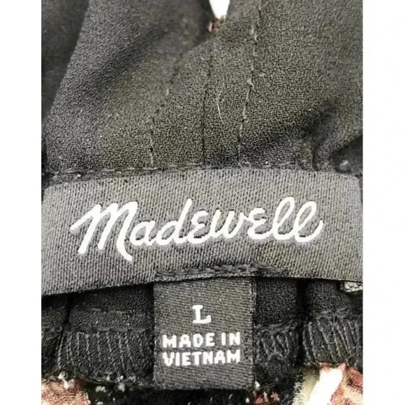 Madewell Women's L Floral V-Neck Ruffled Jumpsuit Wide-Leg Whimsy goth Cottage - Picture 3 of 6